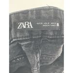 ZARA Mom Jeans Size 0 Black Faded High Rise Tapered Barrel Leg Pleated Q0004 Photo 1