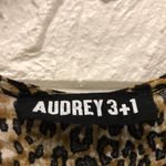 Audrey 3+1  leopard animal print ruffle bottom wrap‎ dress size L Photo 4