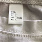 MBC Wear Cropped Shirt Large Chest Pocket Cotton White/Blue White Photo 11