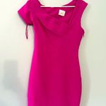 Cinq A Sept One Shoulder Formal Dress Fuschia Pink Magenta Dragon Fruit Size 4 Photo 2