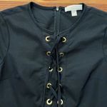 Michael Kors Michael Black Cotton Short Sleeve Dress Womens 6 Photo 2