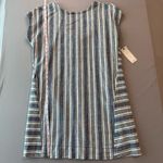 Peyton & Parker Striped Linen Blend Blue and White Dress with Pockets NWT Size M Photo 5