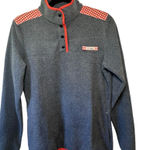 Columbia  PFG Snap Fleece Jacket Sweatshirt‎ Heathered Blue with Red Check Size M Photo 0