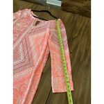 Yoana Baraschi Anthropologie Yoana Barschi key hole long sleeve paisley pink sheath mini dress Photo 6