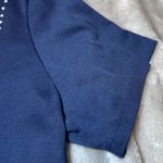 Alfred Dunner  Petite Navy Anchor Embellished V-Neck T-Shirt Top PL Photo 5