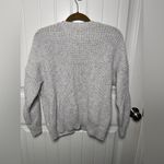 Hollister Light Gray Cable-knit Crewneck Sweater Photo 5