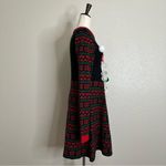 Born Famous Santa Crewneck Long Sleeves Sweater Dress, Sz Large Black Photo 6