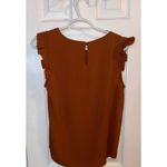 MISA Los Angeles Monteau Los Angeles‎ Ruffle Sleeve Blouse Keyhole Back Casual Top Size M Photo 4