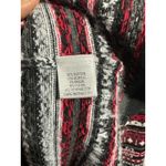 Breckenridge  Full Zip 100% Cotton Red Black Cardigan Sweater‎ Women's Size Small Photo 6
