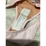 J.Crew String Ribbed Curved Waist Cheeky Swim Bikini Bottom Size M Light Pink Photo 2