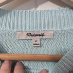 Madewell NWTS  Loose Knit Cotton Blend Sweater XSmall Baby Blue Photo 2