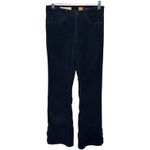 Pilcro and the Letterpress  Navy Corduroy Flare Pants Sz 26 Button Detail Photo 1