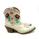 Dingo ® Play Pretty White Floral Embroidered Western Bootie Photo 0