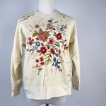 Johnny Was NWOT Embroidered Floral Sweat Suit 2Pcs Set Sweatshirt Tracksuit Pants Photo 3