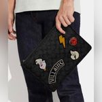 Coach NWT Disney X Large Pouch In Signature Canvas With Patches Photo 5