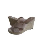 Kate Spade  Light Pink Suede Espadrille Wedges Size 8.5 Photo 3