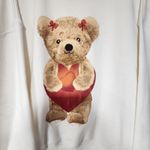 Bear hugging heart sweatshirt women's XL Grayson/threads Faded White Photo 3