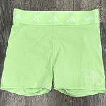 Adidas Lime Green TechFit Workout Shorts, Size M Photo 0