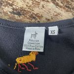 Peruvian Connection  Embroidered Petroglyphs Pima Cotton 3/4 Sleeve T-Shirt XS Photo 2