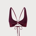 Berlook Burgundy Geometric U Neck Bikini SET 77 Red Size M Photo 8
