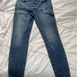 NWOT Etica jeans Lily mid rise skinny ankle size 26 intentional paint splatter Blue Photo 0