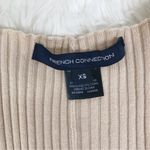 French Connection New  Tan Lace Sleeve Mini‎ Sweater Dress Pleated Holiday Party Photo 4