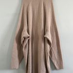 Free People Longline V Neck Long Sleeve Sky Grey Beige Sweater Tunic Dress Photo 4