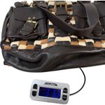 Mulberry Roxanne Bag Tricolor Woven Leather Satchel Brown Black Cream Rare VTG Photo 1