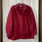 Bobbie & Brooks Bobbie Brooks Red Embroidered Button Up Blouse 18/20W Photo 0