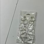 Chic Silver Square Hoop Earrings Set Photo 13