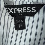 EXPRESS Belted Wrap Tie Top 3/4" Balloon Sleeves Cerulean Blue & White NWOT S Photo 7