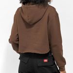 jac vanek JV by Jac Vanec Burning Hell Brown Cropped Hoodie Size L NWT Photo 1