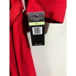 Sharagano  Pure Red Roll Tab Sleeve Self Tie Shirt Dress Size 4 NWT Photo 8