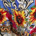 Seven Islands New York Women's Sleeveless Floral Print Button Front Midi Dress L Blue Size L Photo 4