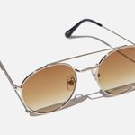 Cotton On - round aviation sunglasses in amber new Photo 2