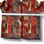 Coldwater Creek Vtg  Tapestry Style Jacket Zipper Closure Sz L Earth Tones Photo 4