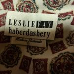 Vtg 80s Leslie Fay Earthy Mandalas Blouse Size 10 Photo 1