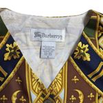 Burberrys Silk Scarf Print RARE VINTAGE Sun Moon Celestial Vest Womens Size 6 Photo 4