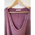 We The Free  by Free People Buttercup Thermal Scoop Neck Top Pink Women's Medium Photo 4