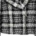 Alice + Olivia NWT Black and Off White Tweed Moto Jacket Photo 10