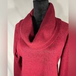 Ideology Women's Cowl Neck Pullover Long Sleeve Red Black Shirt Sweater Sz L Photo 5