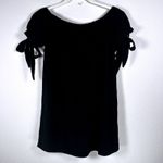 Lulus Al Fresco Black Off Shoulder Tie Sleeve Mini Dress XS Womens Casual Photo 7