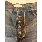 Free People  Women’s Button Fly Distressed Denim Shorts 26 Dark Blue Boho Casual Photo 1