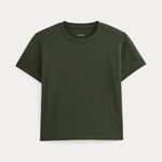 Everlane  The Box Cut Tee in Essential Cotton in Dark Green, Size Medium Photo 3