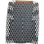 Diane Von Furstenberg  Laury Honeycomb Pencil Skirt Black White Mini Womens‎ 2 Photo 1
