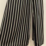 Xhilaration  Black & Cream Vertical Striped Jumpsuit With Ruffle Sleeves - XS Photo 11