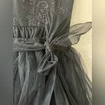 Pilcro and the Letterpress NWT Pilcro Black Strapless Detachable Tulle Lace Hourglass Midi Dress; size M Photo 5