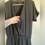 BCBGMAXAZRIA 🌞 Quincey Black V Neck Short Sleeve Romper #P Photo 7