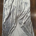 Nasty Gal  Silver Velvet Wrap Dress Photo 2