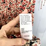 Free People  Black Combo Floral Printed Laced Up Boho Summer Mini Dress XS Photo 2